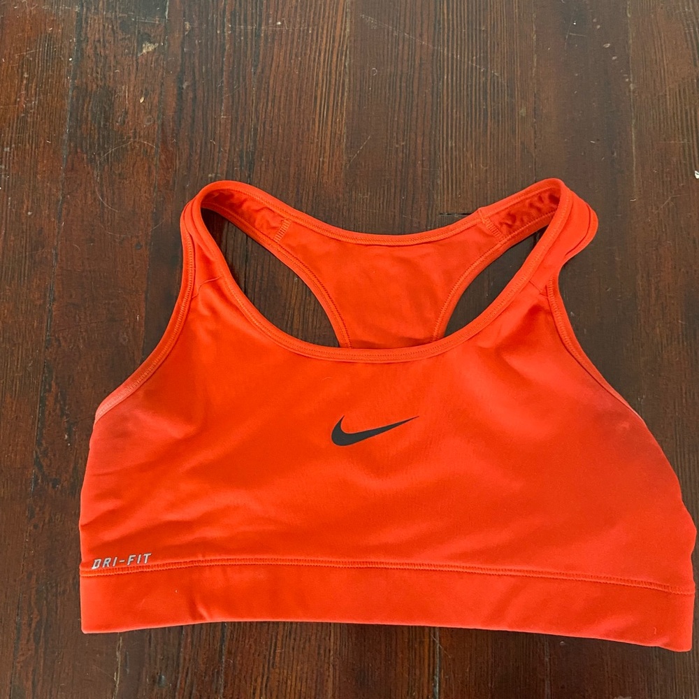 Red Nike dry fit sports bra